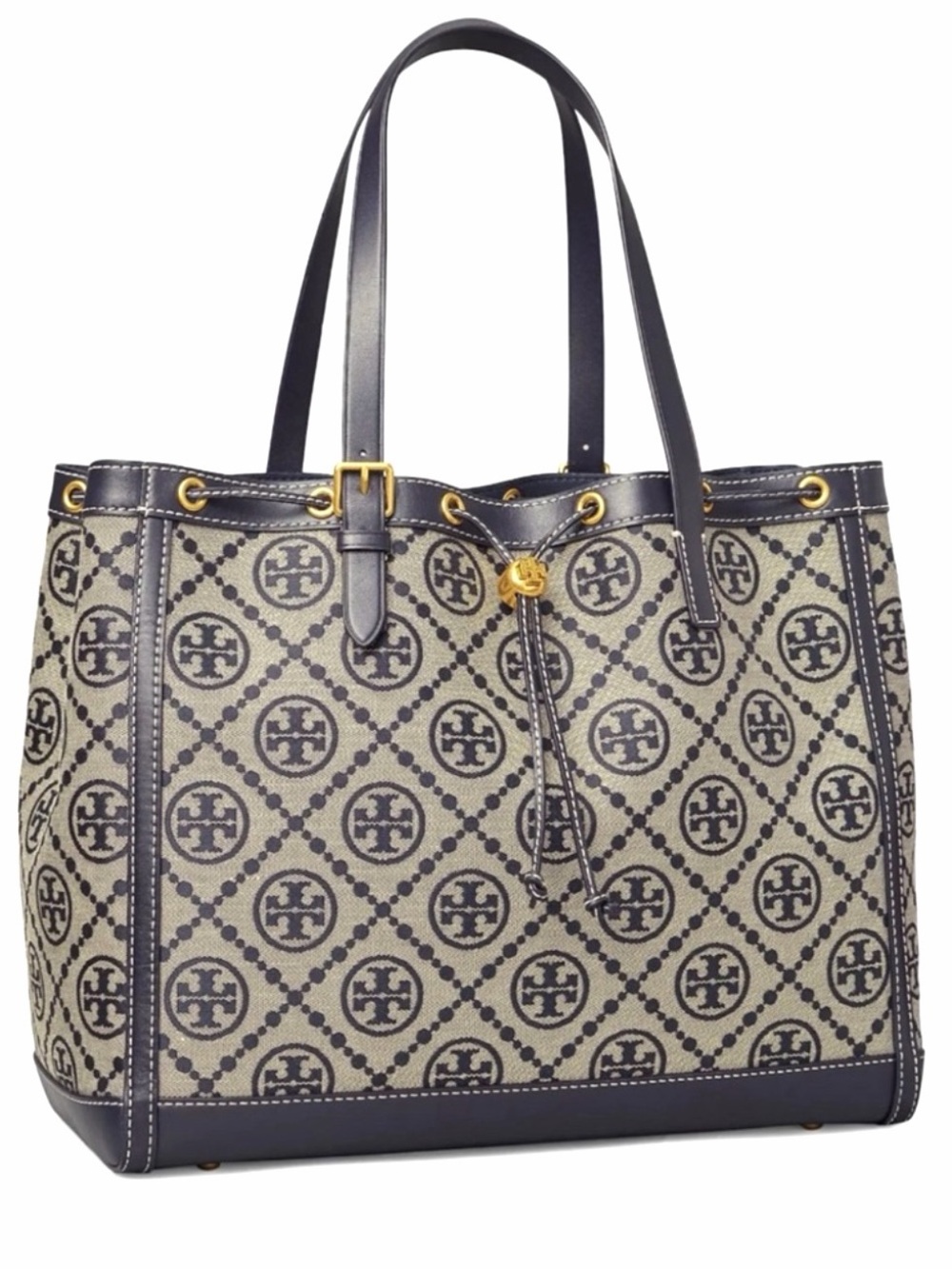 Tory Burch T Monogram Jacquard Drawstring Tote